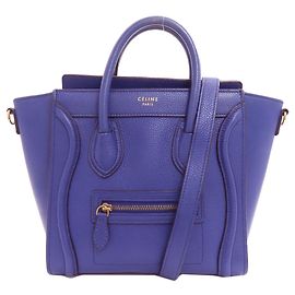 Céline Celine Luggage Nano 2-Way Handbag Blue