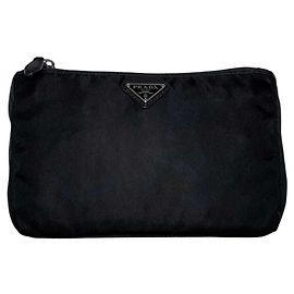 Pochette en nylon noir Prada Noir