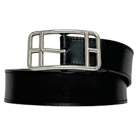 Hermès Cinto de couro Cap Cod Hermes Marrom Preto