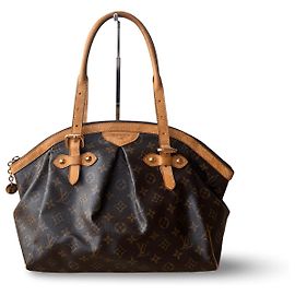 Sac à main Louis Vuitton Tivoli Marron Cuir Doré Marron Doré