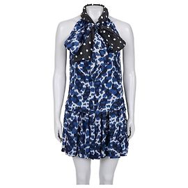 Louis Vuitton Blue Silk Skirt & Top Suit Set Sz.36 Pre-owned Other