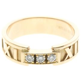 Tiffany & Co Tiffany Atlas Ring 3P Diamond in Roségold Golden