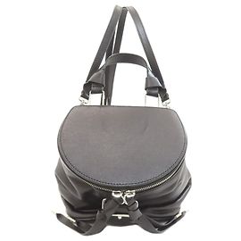 Bally 2-Way Leather Backpack Black