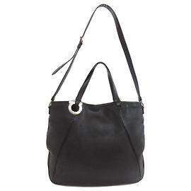 Salvatore Ferragamo Gancini 2-Way Tote Bag Black