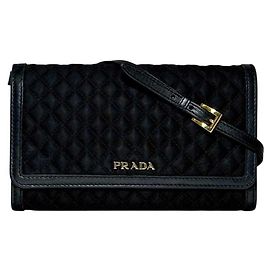 Prada Bi-fold Long Wallet Black
