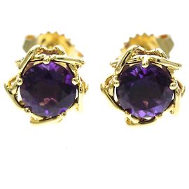 Tiffany & Co Tiffany Amethyst Goldstecker-Ohrringe Golden