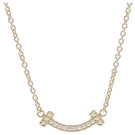 Tiffany & Co Collier Tiffany T Smile Micro Size Doré
