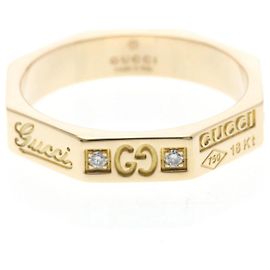 Anello Octagonal Diamond Band Gucci D'oro