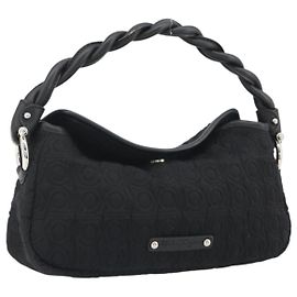 Salvatore Ferragamo Gancini Hobo de couro Medium Preto
