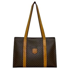 Céline Celine Macadam Brown Tote Bag Brown