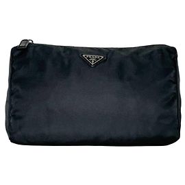 Pochette en nylon noir Prada Noir