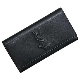 Cartera larga de dos pliegues Yves Saint Laurent Negro