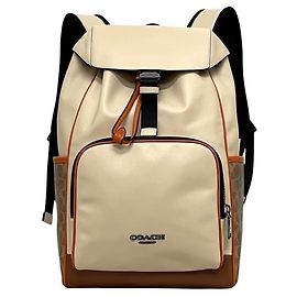 Coach Signature Lederrucksack Weiß Beige