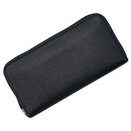 Prada Saffiano Leather Long Wallet Black