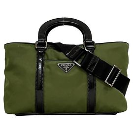 Bolsa de ombro 2-way Prada em verde cáqui Verde Caqui