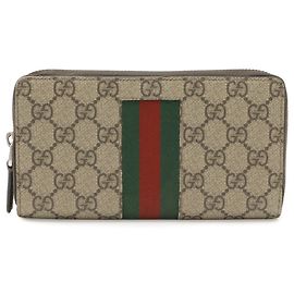 Portafoglio monete Gucci GG Supreme Marrone Beige