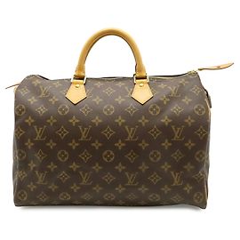 Bolso Louis Vuitton Monogram Speedy 35 Castaño