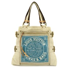 Borsa Tote Louis Vuitton Cruise Line Globe Shopper MM Blu Altro