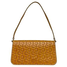 Céline Bolsa de ombro em couro Macadam Celine Bege
