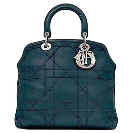 Sac cabas Christian Dior Granville Bleu Vert