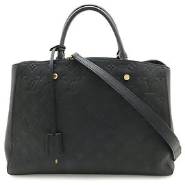 Borsa Louis Vuitton Monogram Empreinte Montaigne GM Nero Monogramma