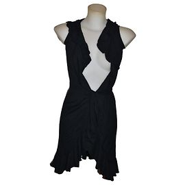 Red Valentino langer schwarzer Wollcardigan Schwarz