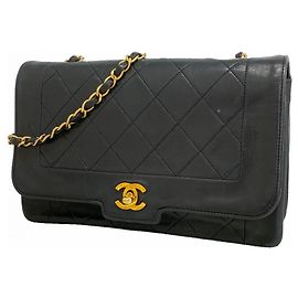 Borsa a Spalla con Catena Chanel Diana Nero