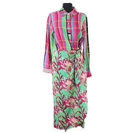 Autre Marque Vestido AML Paris em seda multicolorido Multicor