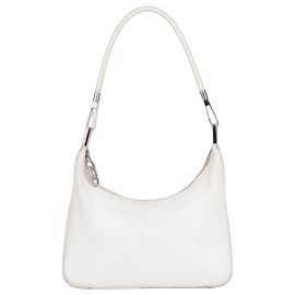 Gucci by Tom Ford 2000er Leder Metall Hobo Schultertasche Weiß