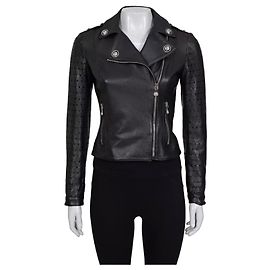 Autre Marque Versus Versace Black Leather Jacket - Size 38/XS Pre-owned Other