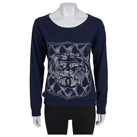 Pull en cachemire bleu vintage Chanel - Taille M, EU38 Occasion Autre