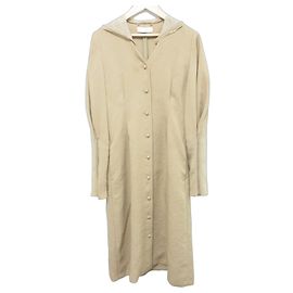 Autre Marque Lautashi Spitzen-Kapuzenkleid 2way Long Beige