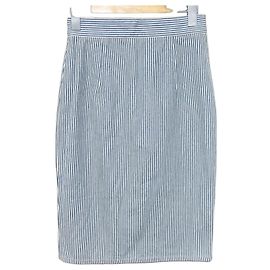 Miu Miu Stripe Skirt Blue Other