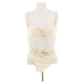 Autre Marque Zweiteiliger Badeanzug creme Beige