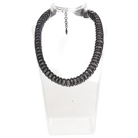 Brunello Cucinelli Silver metallic Monili necklace Silvery