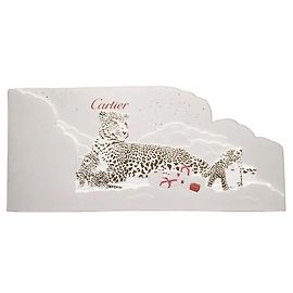 Cartier Panther Pop-up Grußkarten (3er Set) Weiß Rot Golden