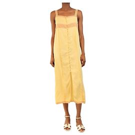 Bimba & Lola Robe nuisette jaune à bordure en dentelle - taille XS Jaune