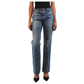 Céline Vaqueros azules con detalles de cadena - talla UK 8 Azul