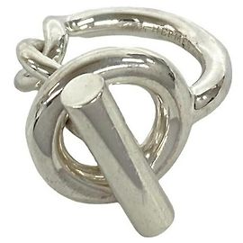 Hermès Anello Croisette Band Hermes Argento