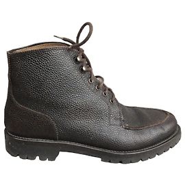 Autre Marque Bottines en cuir marron Marron