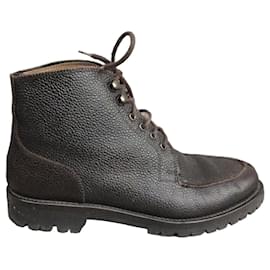 Autre Marque Brown leather ankle boots Brown
