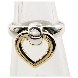 Hermès Anello Heart Knock Band HERMES Argento D'oro
