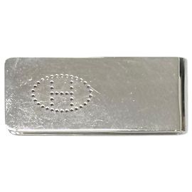 Hermès Hermes AG925 Evelyne Logo Bill Clip Plata