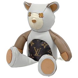 Louis Vuitton Doudou Monogram Teddy Bear Plush Toy White Multiple colors