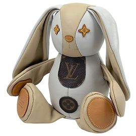 Louis Vuitton Doudou Monogram Rabbit Plush Toy White Multiple colors