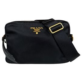 Borsa a tracolla in nylon nero Prada Nero