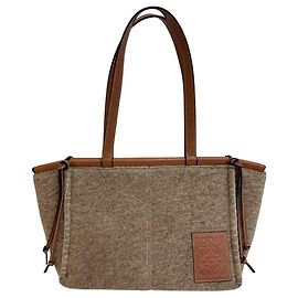 Sac cabas Loewe Cushion Marron Beige