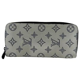 Portefeuille long Louis Vuitton Monogram Shadow Blanc