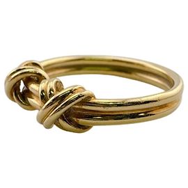 Tiffany & Co Anello Tiffany Double Signature Band D'oro