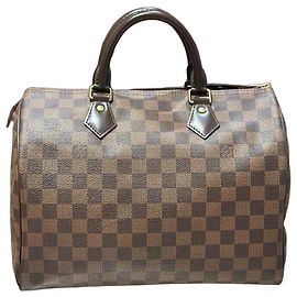 Bolsa Louis Vuitton Speedy 30 em lona Damier Ebene Marrom Damier ebene